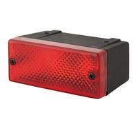HELLA Feu antibrouillard arrière - Halogène - 12V - Montage en saillie - Couleur du voyant: rouge - Fiche: Fiche plate - droite/gauche - 2NE 006 609-001