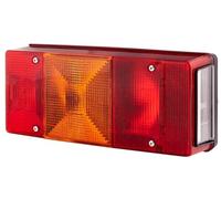 HELLA Feu arrière - Illumination - 12V - Montage en saillie - ECE - Couleur du voyant: rouge/jaune - Fiche: Fiche plate - gauche - Quantité: 1 - 2VB 007 547-171