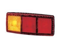 Hella Feu arrière 2SD 003 167-011 – 12V, vissé montage encastré, rouge/jaune, fiche plate gauche