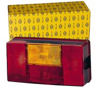 Hella Feu arrière 2SD 006 040-141 12/24V montage en saillie ECE droit fiche plate voyant rouge/jaune