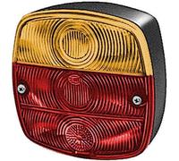 HELLA 2Se 002 514-171 Feu Arrière - Illumination - 24/24V - Montage En Saillie/Vissé - Couleur Du Voyant: Rouge/Jaune - Fiche: Type De Vis - Gauche/Droite - Quantité: 1