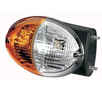 HELLA Feu clignotant - Agroluna - Halogène - 12V / 24V - Montage en saillie/vissé - ADR/GGVS - Couleur du voyant: blanc/jaune - Fiche: Fiche plate - côté conducteur + passager av. - 2BE 343 130-401