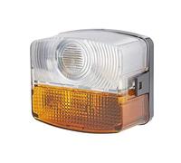 HELLA Feu clignotant - Halogène - 12V / 24V - Montage en saillie/Raccord fileté - Fiche: Fiche plate - droite - Quantité: 1 - 2BE 003 182-101