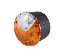 HELLA Feu clignotant - Halogène - 24V / 12V - Montage en saillie/vissé - ADR/GGVS - Couleur du voyant: jaune/blanc - Fiche: Fiche plate - gauche/avant/droite - Quantité: 1 - 2BE 964 169-071