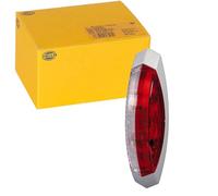 Hella Feu d'encombrement 2XS 008 479-011 – 12V Halogène, mont. saillie, transp./rouge, droite