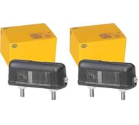 HELLA Feu éclaireur de plaque - Halogène - 12V - Montage en saillie/vissé (Lot de 2)