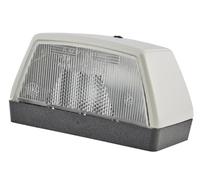 HELLA Feu éclaireur de plaque - Halogène - 6/24V / 12V - Montage en saillie/Raccord fileté - ADR/GGVS/ECE/SAE - Couleur du voyant: limpide - Fiche: Fiche plate - 2KA 003 389-001