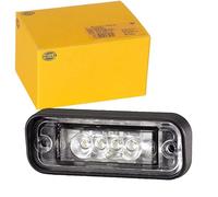 Hella Feu éclaireur de plaque LED 12V – Montage encastré, raccord fileté – limpide – 2KA 010 278-411