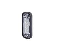 HELLA Feu éclaireur de plaque - LED - 24V - Montage encastré/Raccord fileté - ADR/GGVS - Couleur du voyant: limpide - Fiche: Fiche plate - supérieur/extérieur - Quantité: 1 - 2KA 010 278-011
