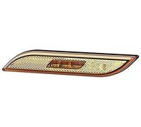 HELLA Feu latéral - Shapeline Style - LED - 12V / 24V - Montage en saillie/vissé - SAE/ADR/GGVS - Couleur du voyant: jaune - Câble: 250mm - Fiche: Douille plate - 2pôle - gauche - 2PS 013 305-271