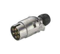 Hella Prise de remorque 8JA 001 918-002 12V 7 pôles Aluminium argenté 94 mm 25 pièces