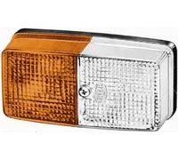 HELLA Indicateur Droit Gauche Halogène 24V 12V Blanc/Jaune (2BE 003 347-001)