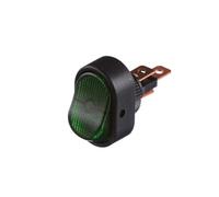 HELLA Interrupteur - Commande de basculement - Nombre de connexions: 3 - vissé - Relais inverseurs - Alésage-Ø: 12mm - Éclairage de l'interrupteur: vert - 6EH 007 946-001