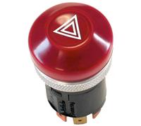 HELLA Interrupteur de feux de détresse 12 V, avec lampe à incandescence, protégé contre les projections d'eau