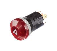 HELLA Interrupteur de signal de détresse - Commande de pression - 24V - Montage encastré - Halogène - Éclairage de l'interrupteur: rouge - avec ampoule - 6HF 003 916-107