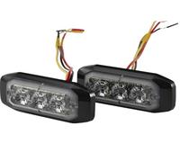 HELLA LED Feu à éclats - BST-Slim - 12V / 24V - rouge - Raccord fileté/Montage en saillie - Câble: 250mm - Kit - Quantité: 2 - 2XD 014 563-601