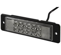 Hella Feu à éclats WL-LED 24V jaune – montage encastré, raccord fileté, câble 800 mm – Lot de 2