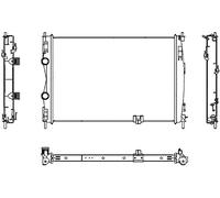 HELLA Radiateur du moteur Module de Refroidisement boîte de vitesses manuelle Largeur de filet 429mm Longueur de filet 628mm Profondeur de filet 34mm Compatible avec NISSAN 8MK 376 753-701