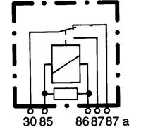 Hella Relais (4RD 965 453-041) Relais,Principal Courant 5 Broche Connecteur W2