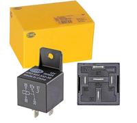 HELLA Relais, courant de travail - 12V - 5pôle - Relais inverseurs - avec support - Quantité: 1 - 4RD 933 332-391