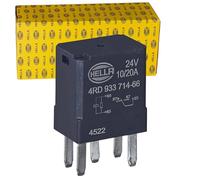 HELLA Relais, courant de travail - 24V - 5pôle - Relais inverseurs