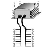 HELLA Transformateur de tension - Tension-entrée: 24V - Tension-sortie: 10V - incl. faisceau de câbles supplém. pour éclair. de remorque - 5DS 008 125-011