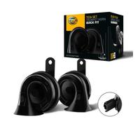 HELLA Trompette - HELLA OE-CONNECT HORN TE26 SET - 12V - 110dB(A) - 400Hz-500Hz - à tonalité grave/à tonalité aiguë - électrique - ECE - Couleur du carter: noir - Quantité: 2 - 3FH 012 010-161