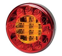 HELLA Valuefit 2Sd 357 027-001 Feu Arrière - Led - 12/24V - Montage En Saillie/Vissé - Couleur Du Voyant: Rouge/Jaune - Fiche: Extrémités De Câble Ouvertes - Gauche/Droite - Quantité: 1
