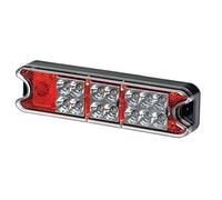 HELLA Valuefit 2Va 357 021-001 Feu Arrière - Led - 12/24V - Montage En Saillie/Vissé - Couleur Du Voyant: Rouge/Limpide - Fiche: Extrémités De Câble Ouvertes - Droite/Gauche - Quantité: 1