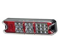 HELLA Valuefit 2Vp 357 021-011 Feu Arrière - Led - 24/12V - Montage En Saillie/Vissé - Couleur Du Voyant: Rouge/Limpide - Fiche: Extrémités De Câble Ouvertes - Gauche/Droite - Quantité: 1