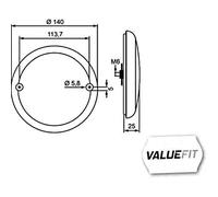 HELLA VALUEFIT Feu arrière - LED - 12V / 24V - Montage en saillie/vissé - ECE/ADR/GGVS - Couleur du voyant: blanc/rouge - Fiche: Fiche plate - gauche/droite - Quantité: 1 - 2NR 357 026-251
