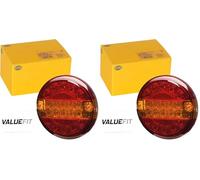 Hella VALUEFIT Feu arrière - LED - 12V / 24V - Montage en saillie/vissé - ECE - Couleur du voyant: rouge/jaune - Fiche: Fiche plate - gauche/droite - Quantité: 1-2SD 357 026-001 (Lot de 2)