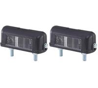 Hella VALUEFIT Feu éclaireur de plaque - Halogène - 12V / 24V - Montage en saillie/vissé - Couleur du voyant: limpide - Fiche: Fiche plate - extérieur - Quantité: 1-2KA 357 014-001 (Lot de 2)