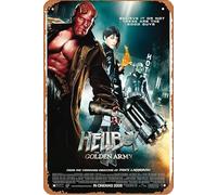 Hellboy 2 : The Golden Army - Affiche de film Décoration murale rétro en métal 20,3 x 30,5 cm