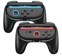 HELLCOOL Poignée compatible avec Nintendo Switch 2 Joy Con, 2 poignées de manette pour Switch 2025, support confortable noir