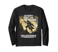 Helldivers 2 Every Day I'm Shoveling Poster Video Game Manche Longue