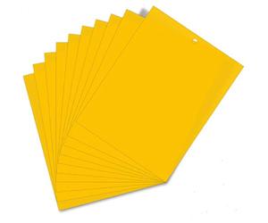 HellDoler Pièges à Insectes,50 Pièces Papier Collant Double Face,Jaune Sticky Papiers pour Blanc Feuille de Mouches, Les Pucerons, Mineur avec des Liens Torsadés,15cm x 20 cm (50PCS)