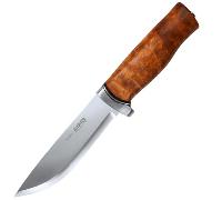 Helle GT Bouleau frisé & aluminium, lame H3LS, étui marron HE-200036