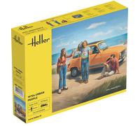 HELLER 3x personnages des années 70 - échelle 1/24 - HELLER 82757