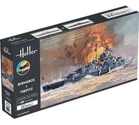 Heller - 1/400 Starter Kit Bismarck + Tirpitz Twinsethel55078