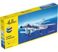 Heller Maquette d'avion Starter Kit Super Étendard 1/72 - Colle et peintures incluses