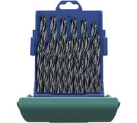 Heller 18371 0 HSS Jeu de forets pour le métal 25 pièces laminé au rouleau DIN 338 tige cylindriq