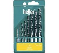 Heller 205241 Jeu de forets pour le bois 8 pièces 3 mm, 4 mm, 5 mm, 6 mm, 7 mm, 8 mm, 9 mm, 10 mm tige cylindrique 1 set