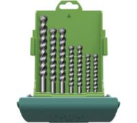 Heller 3015 18037 5 carbure de tungstène Jeu de forets spiralés pour pierre 7 pièces 4 mm, 5 mm, 6 mm, 8 mm, 10 mm, 12 mm tige