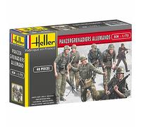 Figurine - HELLER - PANZERGRENADIERS ALLEMANDS - Ensemble de 50 figurines au 1/72ème