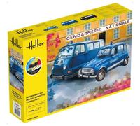 Heller - Coffret Maquette Gendarmerie Set Renault Estafette + Renault 4TL, Voiture, 1:24, Enfants, Unisex