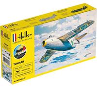 Heller Maquette plastique SAAB J29 Tunnan – Échelle 1/72 – Inclus colle, peinture, pinceau