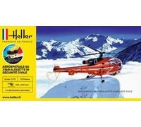 HELLER 56289 MAQUETTE HELICOPTERE STARTER KIT ALOUETTE III SECURITE CIVILE 1/72