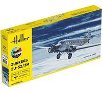 Heller 56380 Kit de démarrage Junkers Ju-52/3M 1/72, Non peint.