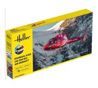 HELLER - Maquette Hélicoptère Starter Kit Ecureuil H125 (as 350 B3) Air Zermatt |heller |56490| 1:48
